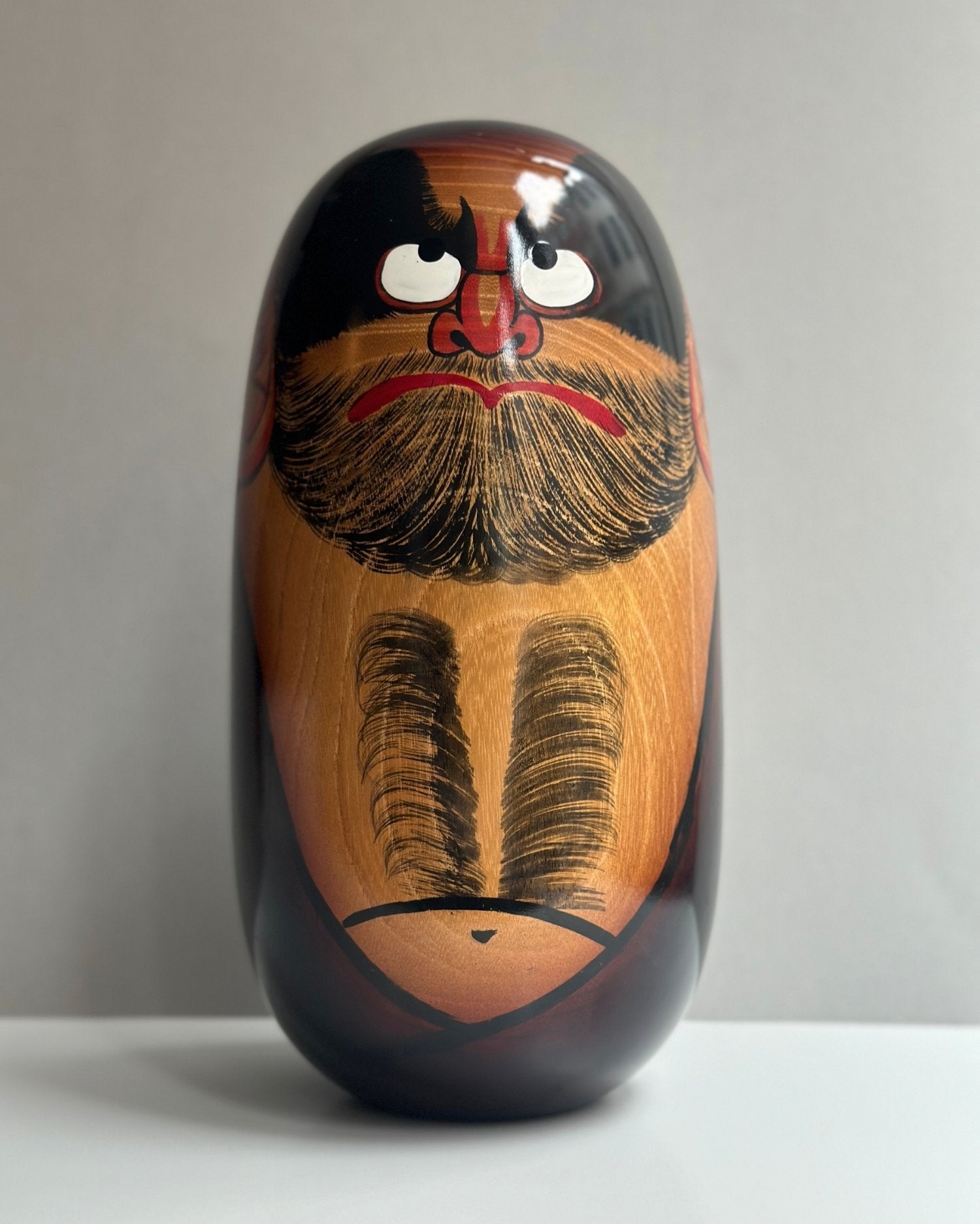 Vintage wooden Daruma, large - OHAYŌ