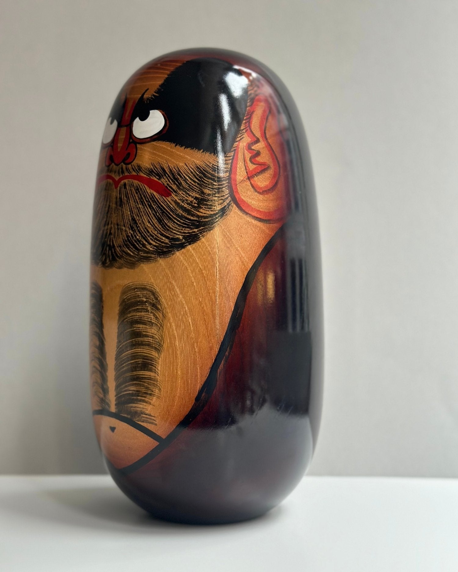 Vintage wooden Daruma, large - OHAYŌ