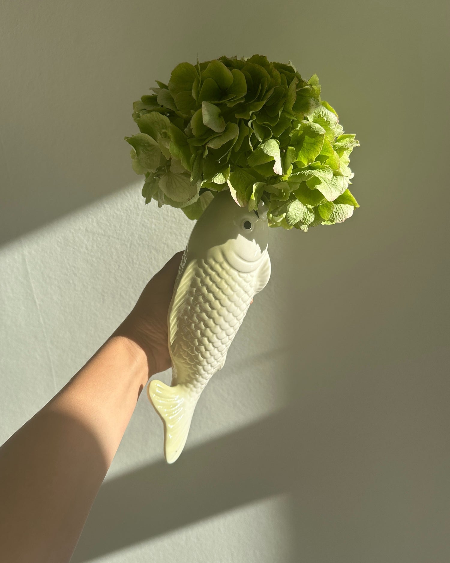 Koi Fish Wall Vase - Matcha Green - OHAYŌ