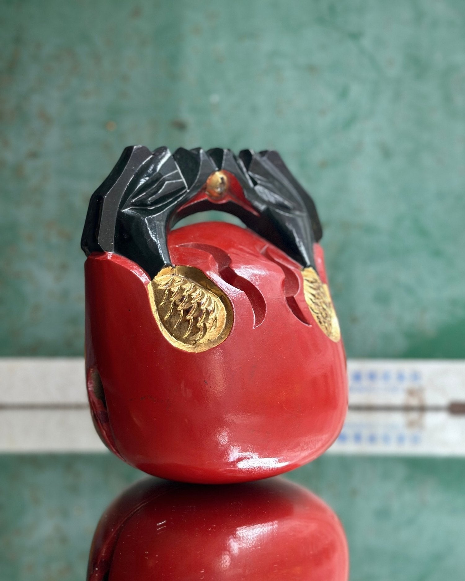 Vintage Lacquered Wooden Temple Drum – Mokugyo - OHAYŌ