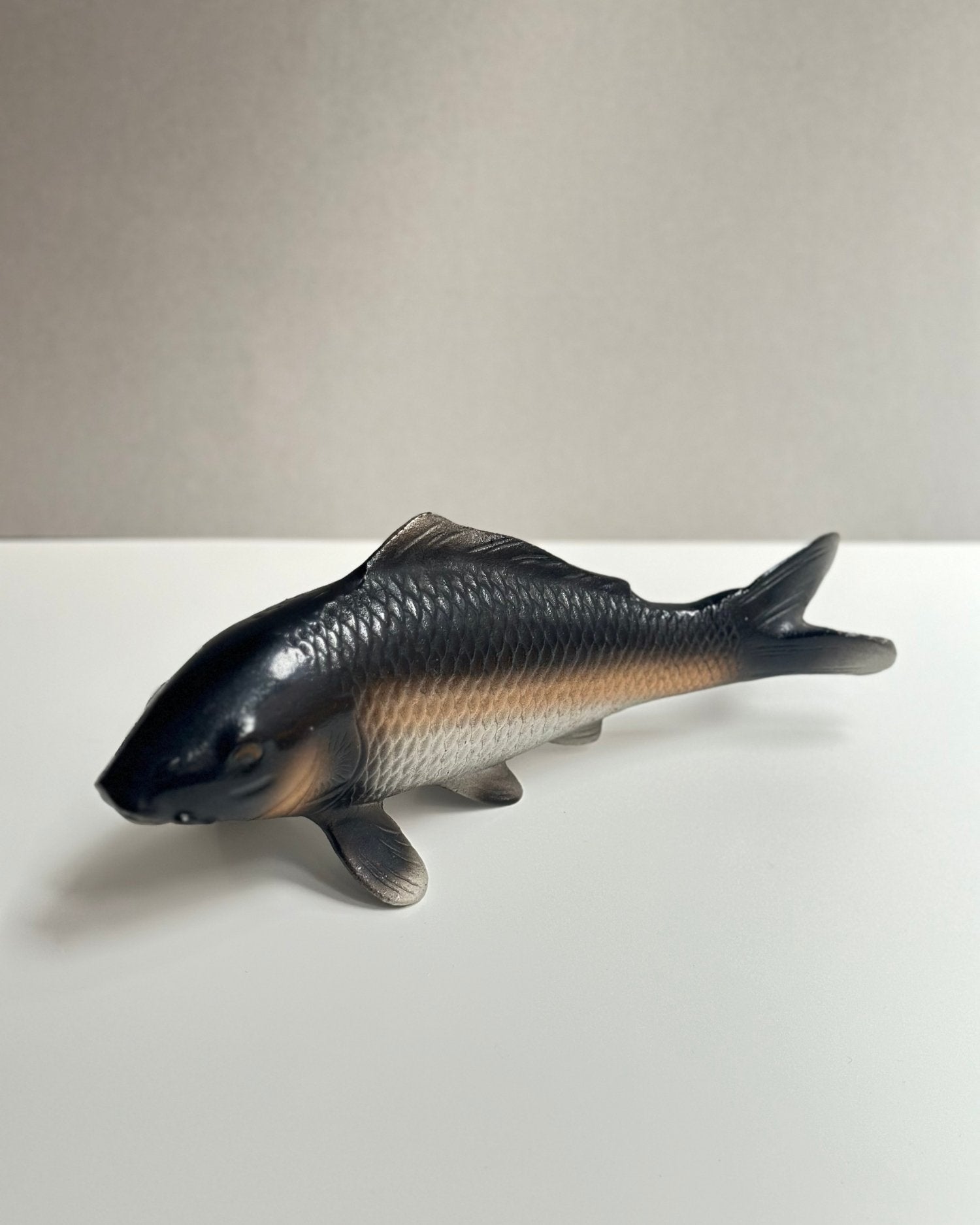 Vintage Brass Carp Fish Sculpture