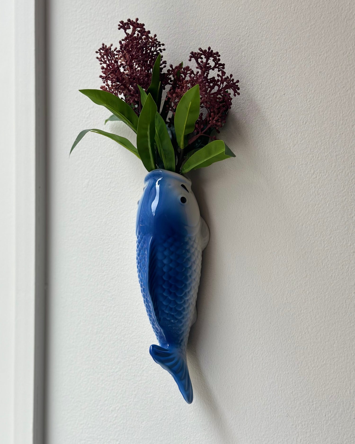 Koi Fish Wall Vase - Matcha Green - OHAYŌ