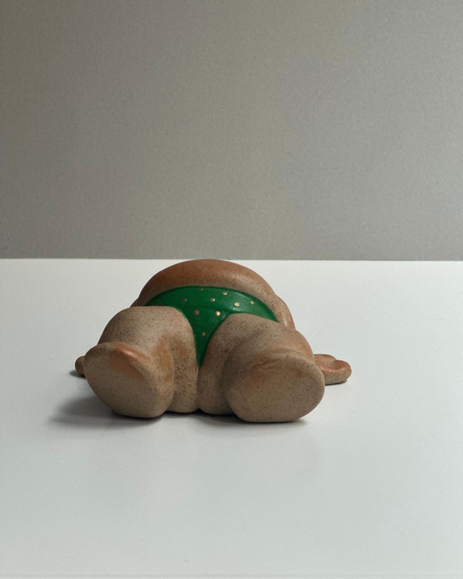 Ceramic Sumo Fighter Figurines - On back - OHAYŌ