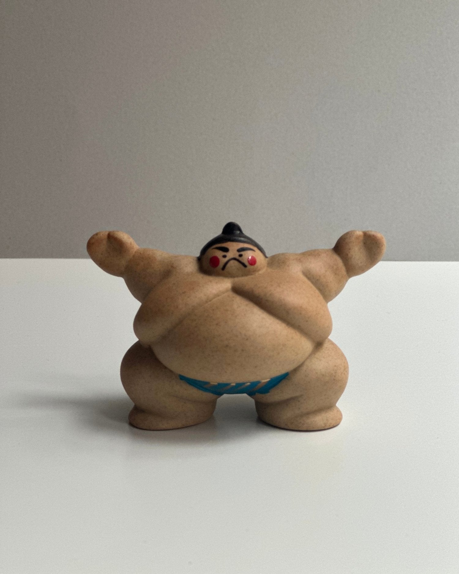 Ceramic Sumo Fighter Figurines - Arms in air - OHAYŌ