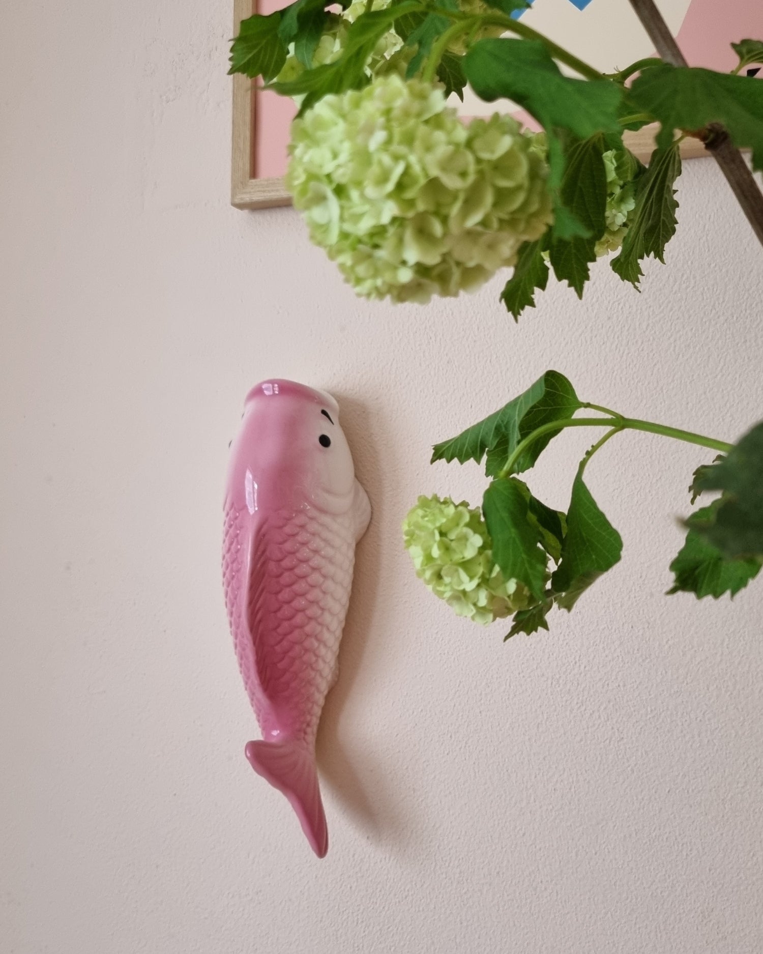 Koi Fish Wall Vase - Sakura Pink - OHAYŌ