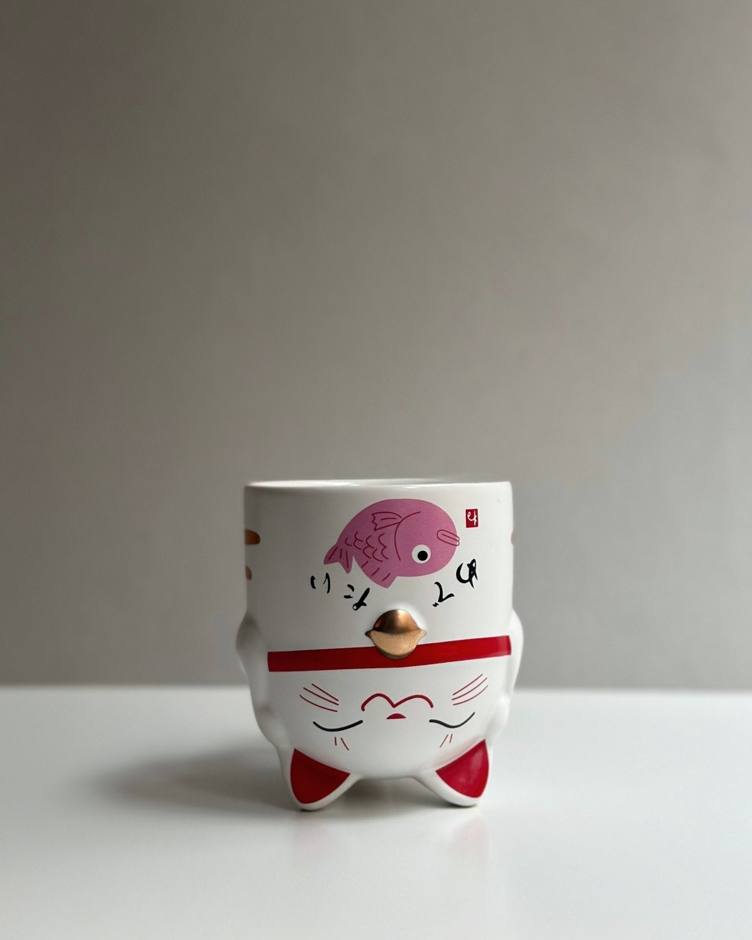 Kawaii Maneki-neko Mug, Pink - OHAYŌ