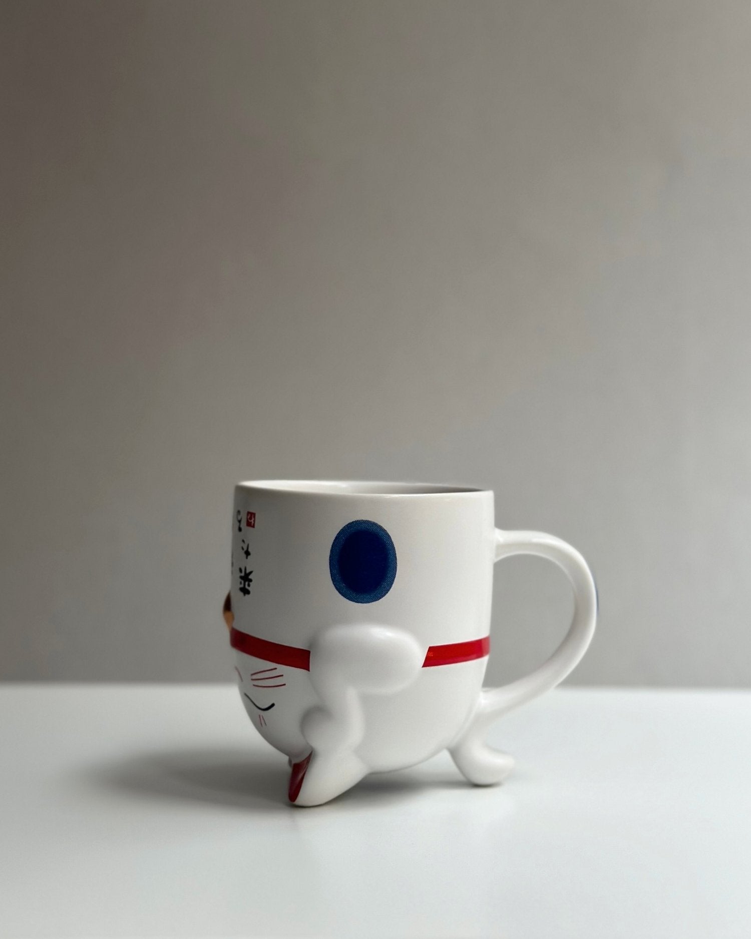 Kawaii Maneki-neko Mug, Blue - OHAYŌ