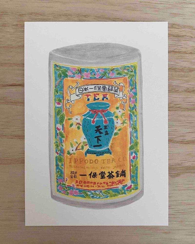 Ippodo Matcha can, postcard