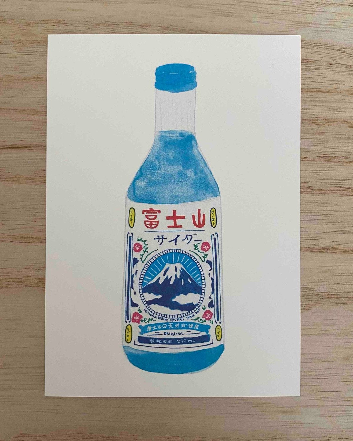 Soda Pop Mt. Fuji, postcard