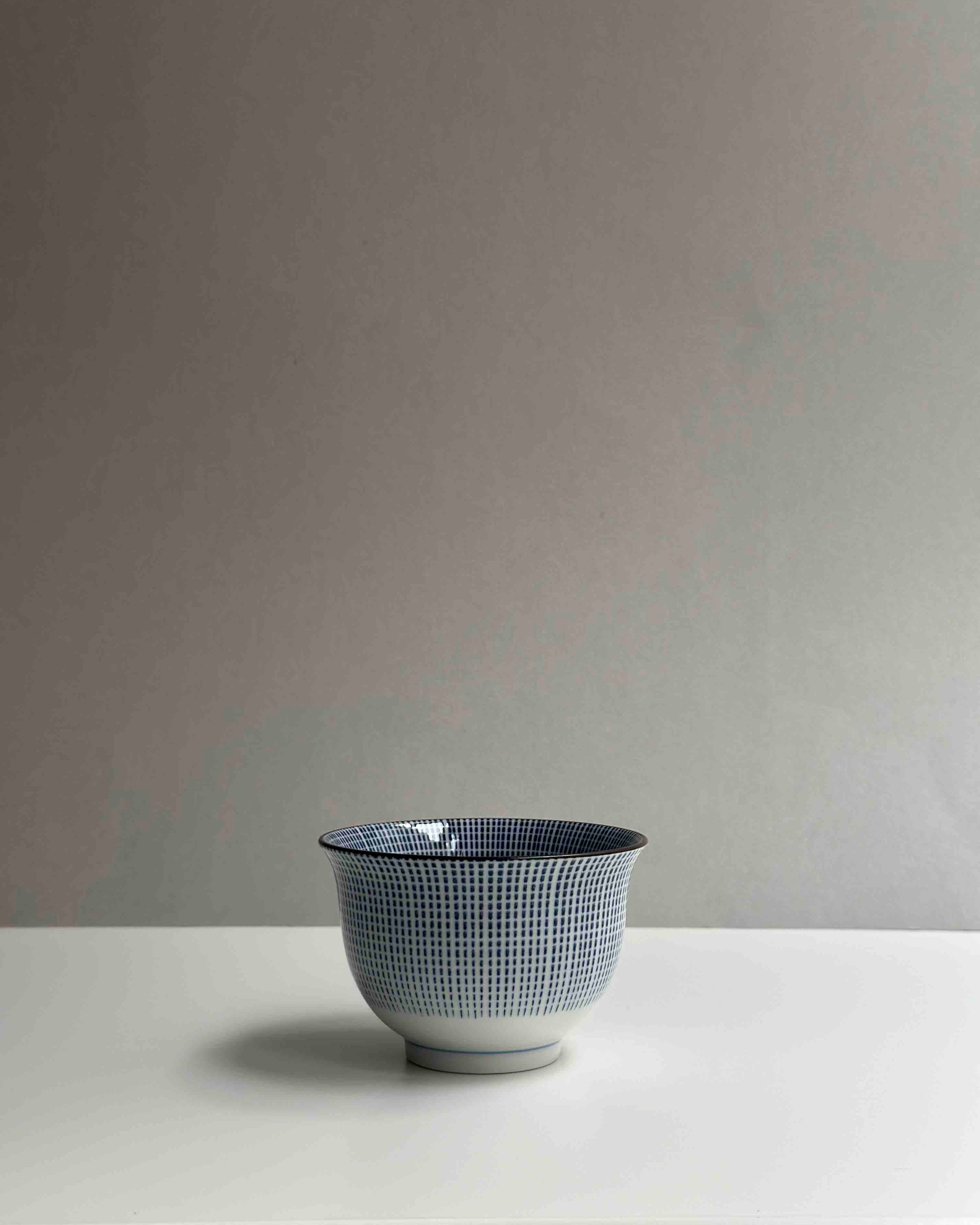 Tea cup, blue stripes